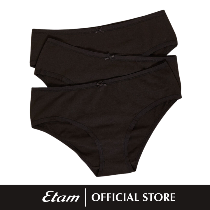 Etam Pack of 3 Shorty Plain Panties - Panty Women SALE