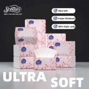 Ultra Soft Scotties Facial Tissue Paper Towel Tissue Paper 4 Ply Wood Tissue For Baby Face Bathroom