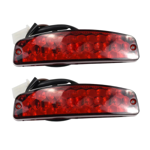 2pcs LED Tail Light & Brake Lamp Universal Motorcycle Light Plastic Tail Light set for Scooter Perfect for Outdoor Use