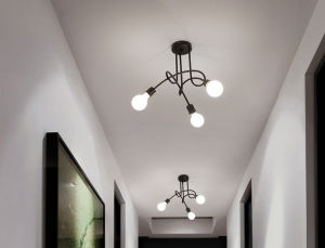 YHLAMP American Country Industrial Style Ceiling Lamp Modern Minimalist Creative Wrought Iron Elbow Study Bedroom Living Room Childrens Room Lamp
