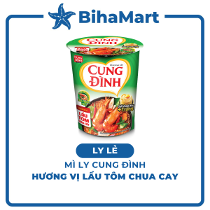 [LY LẺ] - AFOTECH - Mì ly Cung Đình Lẩu tôm chua cay Mì ly Tôm chua cay Cung Đình Mì Tôm chua cay Cung Đình (71g/ly)