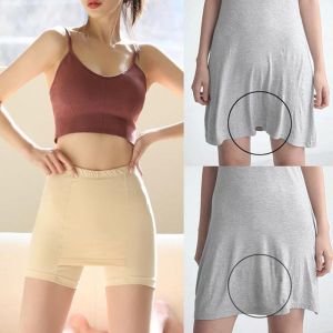 PrettySet High Waist Ultra Soft Milk Silk Double Layer Safety Shorts Womens Summer Thin Sliming Fit Seamless Skirt Womens Pants Shorts L-XL