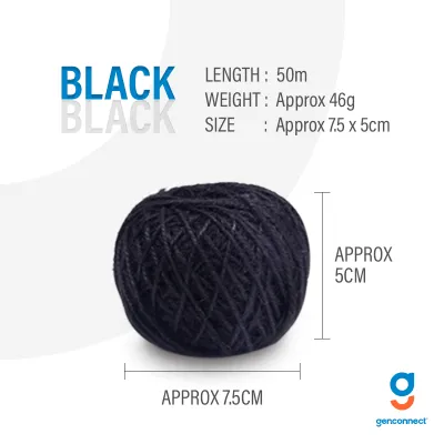 50M Jute Twine Kraft Paper String Cotton Rope Raffia Twine Gift Wrapping Crafts Decoration 2MM Thickness 50M Length