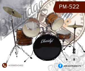 BLUERIDGE PM-522 TYPICAL DRUM SET ( 5 PIECE ACOUSTIC DRUMS W/ CYMBALS ))