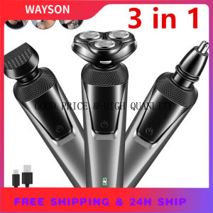 {READY STOCK}Electric Shaver Mens Razor Rotary Waterproof Pop-Up Beard Trimmer Wet Dry Cordless Nose Hair Clipper Barber Shaving Machine