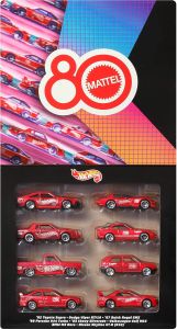 Authentic Hot Wheels JGK09 Mattel 80th Anniversary Die Cast Car Toy (Pack of 8) 1:64 Scale