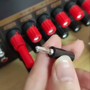 4mm Zinc Alloy Banana Plug Open Screw Type Audio Speaker Wire Cable Connector Adapters for Sound System Male Banana Plugs