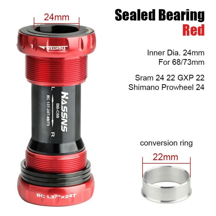 HASSNS Bicycle Bottom Bracket BB68 Sealed Ceramics Bearing For Mtb