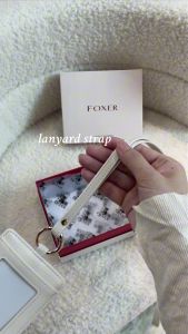 FOXER Womens Card Holder ID Card Holder ID Lanyard Korean Style Neck Worn Card Bag