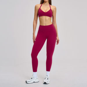 MUTUER 2PCS Thể thao Phụ nữ trang phục Yoga Set Thể thao Suits đẩy lên thể dục Tracksuits Chạy Bra Gym Leggings