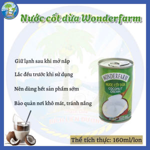 [Thùng 30lon x 160ml] Nước Cốt Dừa Wonderfarm Dùng Nấu Chè Làm Bánh Nấu Xôi...