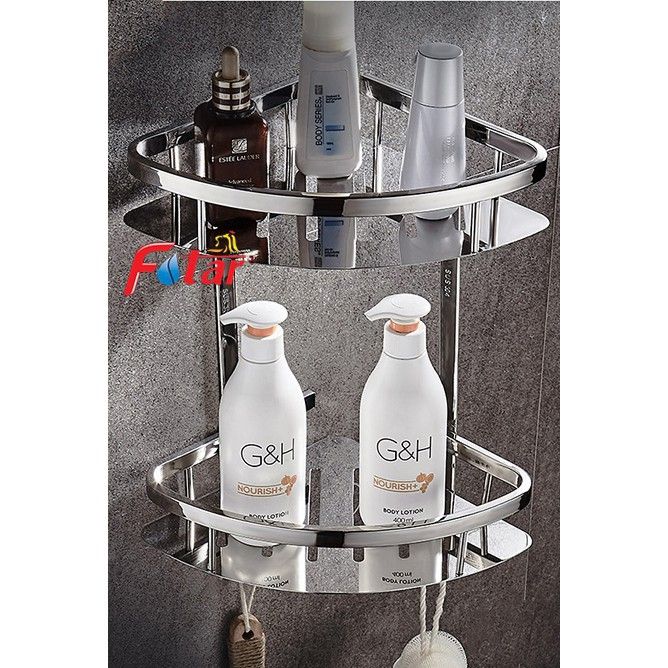 Kệ góc nhà tắm Inox 304 cao cấp (2 tầng) | Lazada.vn