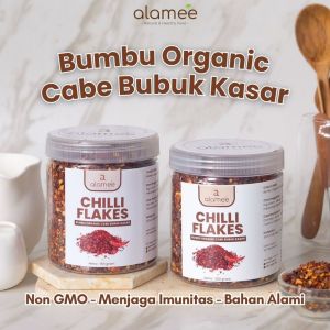 ALAMEE Chilli Flakes Cabe Bubuk Kasar Cabai Bumbu Dapur Instan Organik Asli Tanpa Campuran 150gr