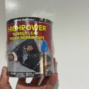 HighPower Rubber Leak Proof Repair Tape Black 4in x 5ft Waterproof Sealing Tape