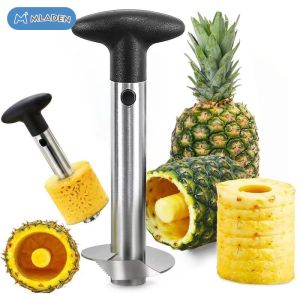 MLADEN 304 Stainless Steel Pineapple Corer Slicer Peeler Core Remover Spiral Blade Rust Proof Pengupas Nanas