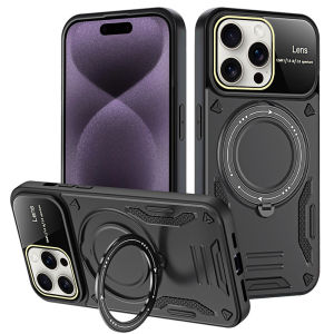 Luxury Magne Wireless Charge For Magsafe Case For iphone 17 Air 16 16e 15 14 13 12 11 Pro Max Plus Back Cover Ring Armor Case