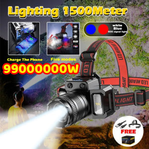 COB Headlight Flashlight Emergency Lighting Zoom Head Lamp Outdoor Waterproof Fishing Camping USB Rechargeable Induction Lamp