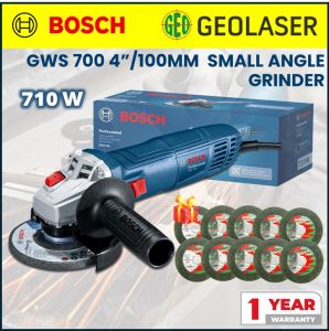 Bosch GWS 700 4IN/100MM 710W Angle Grinder with Side Handle 06013A31L0 (Replaced GWS060)