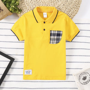 Kids T-Shirt Boys Polo Shirt Children tops wear baby shirts Lapel fashion temperament and comfortable clothing