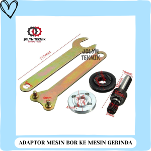 ADAPTOR MESIN BOR KE MESIN GERINDA INNER OUTER SET M10 DENGAN PENGUNCI