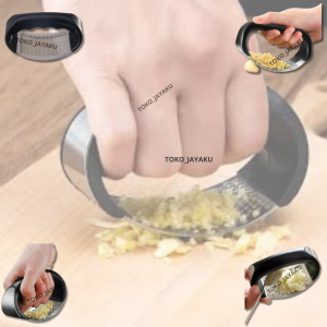 TJ Penghacur Bawang Press Stainless Steel Penekan Manual Penghancur Bawang Putih Masak Stainles Stel