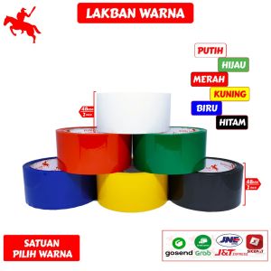[TERLARIS] KSATRIA Tape Lakban Warna (PIGMENT) 48MM* 60 Yard - Slop