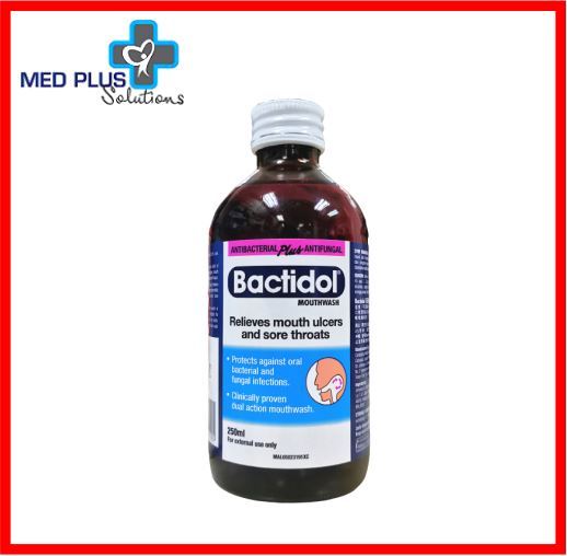 Bactidol Antibacterial Plus Antifungal Mouthwash 250ml (EXP 8/2025