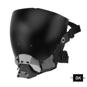 SINAIRSOFT chiến thuật bao kín mặt mặt nạ bảo vệ ngoài trời cơ khí cos đóng vai tròng kính đen Mặt nạ cá tính