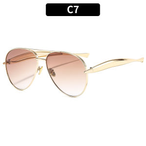Large Frame Metal Sun Protection Aviator Sunglasses for Men and Women Outdoor Driving Sunglasses Unique Trendy Sun Glasses