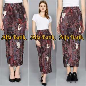 Rok Plisket Batik Bawahan Kebaya Wanita Tersedia Berbagai Motif