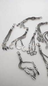 Antique Silver Plated Metal Tassels Brushes DIY Accessories Vintage Jewelry Making Supplies Necklace Bracelet Connectors