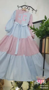 Best Seller Maxi Dress Salur Gemes Ori 100 % Shr Baru