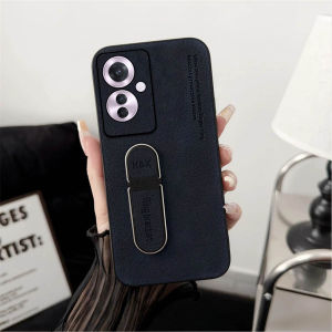 Promo Standing Case For Oppo Reno 11F 5G Terbaru Luxury Plain Leather Finger Ring