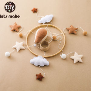 Hot Air Balloon Baby Rattle Toys Wooden Mobile Musical Bed Bell Hanging Toy 0-12 Month Newborn Infant Crib Gift Holder Brackets2026