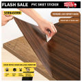 PVC SHEET HPL STICKER / HPL MOTIF KAYU / PELAPIS KAYU TRIPLEK MEJA DINDING PINTU ANTI GORES LEBAR 122CM P 25CM. 