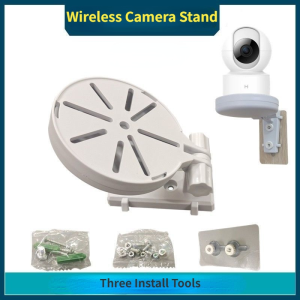 No Drill Indoor Camera Wall Mount Holder Universal CCTV Bracket with Adjustable Mounting Design and Cable Storage Base