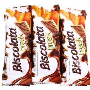Biscolata Break Caramel and Biscuit Milk Chocolate Coated 20g {6pcs 12pcs 24pcs}