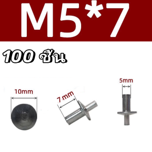 หมุดย้ําหมุด เหล็กสเตนเลส อะลูมิเนียมอัลลอย 100 ชิ้น