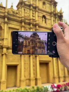 AUJC25 Gậy tự sướngtiện lợi du lịch vlog Chân máy bốn chân chống rung để bàn dùng cho chụp ảnh và livestream trên điện thoại