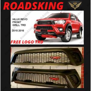 TOYOTA HILUX REVO WITH TRD LOGO STYLE MATTE BLACK SPEC FRONT BUMPER GRILLE GRILL 4X4