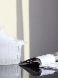 [RRFC]Vase Flower Basket round Bar Soilless Cultivation Green Radish Root Water Planting Basket Square Water Planting Basket-Mesh Pot Hydroponic Nursery Net Cup Soilless Cultivation Basket Plant Net Cup