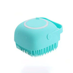 Clara.Silicone Massage Body Scrubber & SHower Brush With Soap Dispenser-Can 80 Ml Liquid Bath Showe Cleaning Brush For PetDogCatBabyWomen Men Senstive Dry Skin