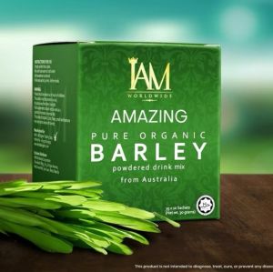 IAM amazing pure organic barley powder juice by maritoni fernandez ( 1 box - 10 sachets )