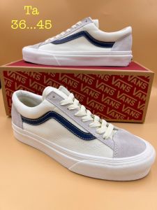 รุ่นVan Style 36 รองเท้าผ้าใบ ผ้าแคนวาส (36-45 Eu) พร้อมกล่อง ลายตาราง รุ่นขายดี มีสีเยอะที่สุด ห้ามพลาด G25A029