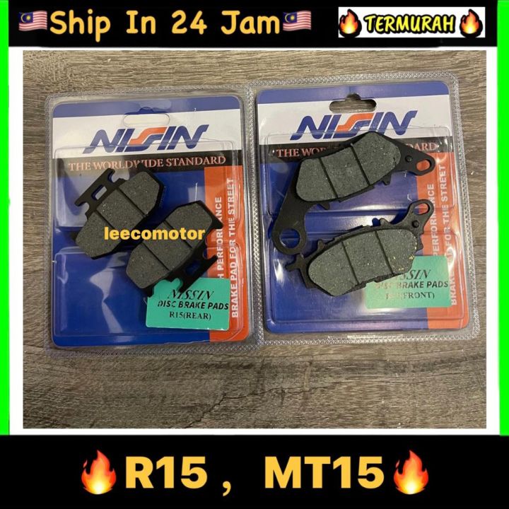Front Rear Disc Brake Pad Depan Belakang Pad Yamaha R15 MT15 YZF