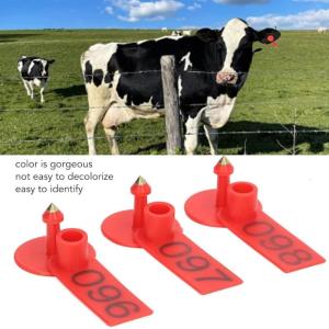 ที่ครอบหูแพะสัตว์ปศุสัตว์ที่อุดหูมีหมายเลข100รูปกระต่ายสุนัขกระต่ายสุนัขสามารถระบุสัตว์ได้ง่าย