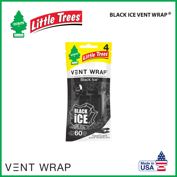 Little Trees Vent Wrap Air Freshener Black Ice 4PC Lazada PH