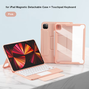 Bluetooth Keyboard with touch pad+2 in 1case fit for iPad Air6 11“ 2024 ForiPad Air4 2020/Air5 10.9 2022 and Pro 11 Pro 12.9 backlit pencil charge light iOS