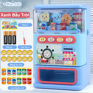 Bộ Đồ Chơi Máy Bán Nước Tự Động Kết Hợp Heo Đất Tiết Kiệm 3in1 Có Hiệu Ứng Âm Thanh Và Nhạc Vui Nhộn