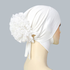 Fashion Lace Headscarf Hat Neck Protection Muslim Headscarf Head Cover Women Wrap Hat